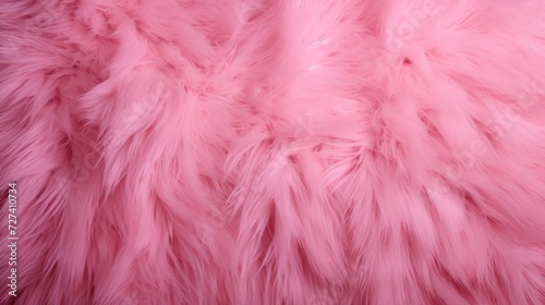 Close-up of Glamour vibrant pink texture of soft fur. Dyed animal fur. Concept is Softness, Comfort and Luxury. Can be used as Background, Fashion, Textile, Interior Design photo