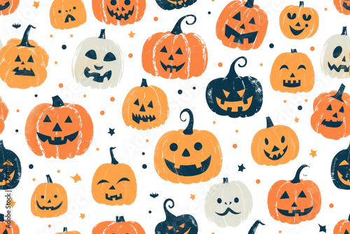 Pastel Halloween Seamless Pattern Design
