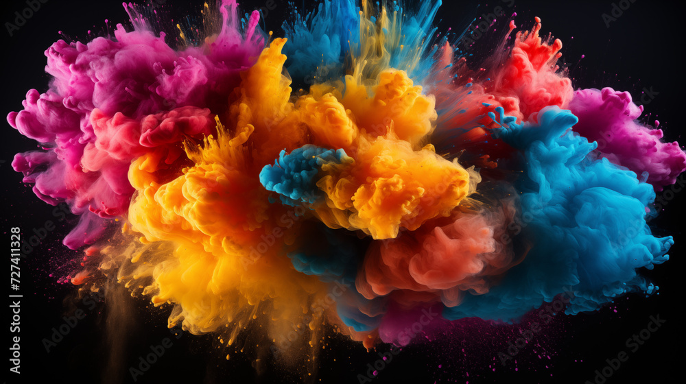 Radiant Color Explosion Abstract Art