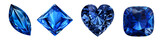 Blue Sapphire clipart collection, vector, icons isolated on transparent background