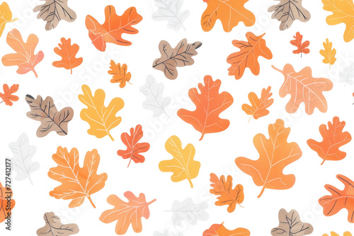 Autumn Pastel Leaves Pattern