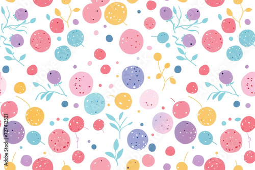 Pastel Berry Pattern on Transparent Background © Аrtranq