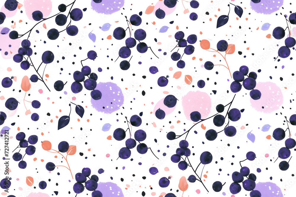 Seamless Pastel Berries Pattern