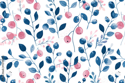 Pastel Fruits Seamless Pattern Design