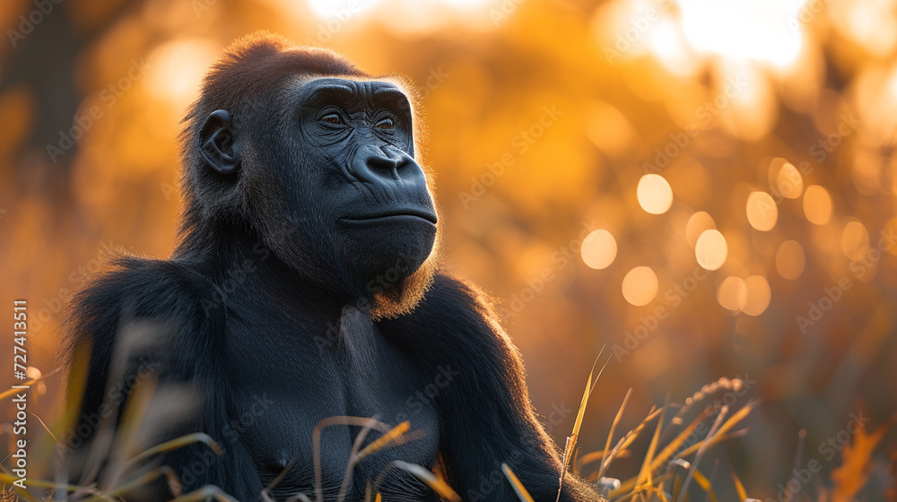 monkey, chimpanzee in nature, wild life