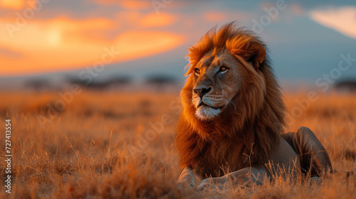 Lion with all its charm, beauty, wild life
