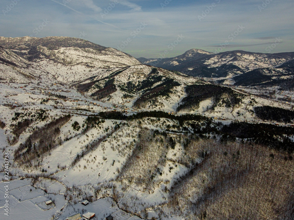 In winter, Kure Mountain National Park, Drahna Valley, Ulus, Bartın, Turkiye In winter, Kure Mountain National Park, Drahna Valley, Ulus, Bartın, Turkiye