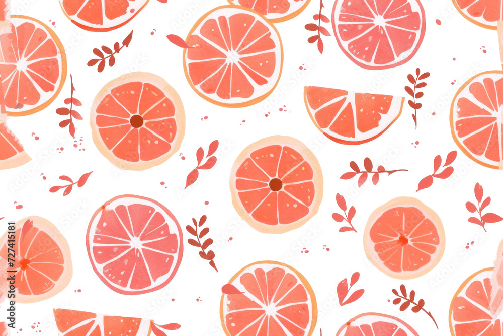 Pastel Toned Fruit Pattern on Transparent Pastel Toned Fruit Pattern on Transparent