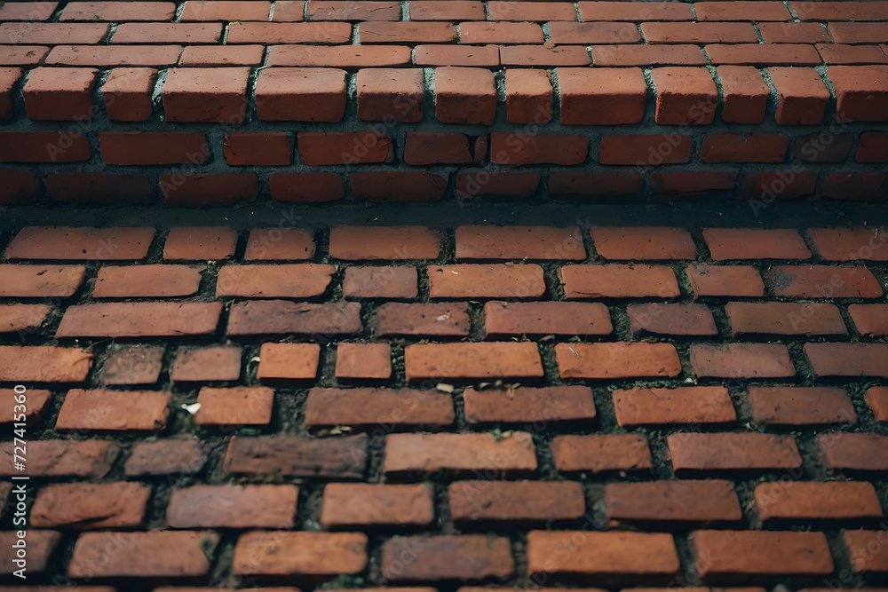 A staircase made of red bricks A staircase made of red bricks