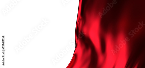 Abstract red cloth swaying in the wind