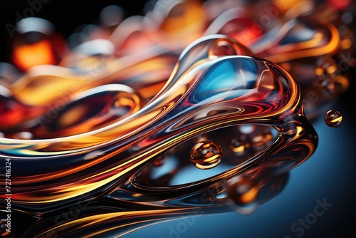 glossy engine oil background, stretching infinitely with the liquid's surface reflecting the surroundings