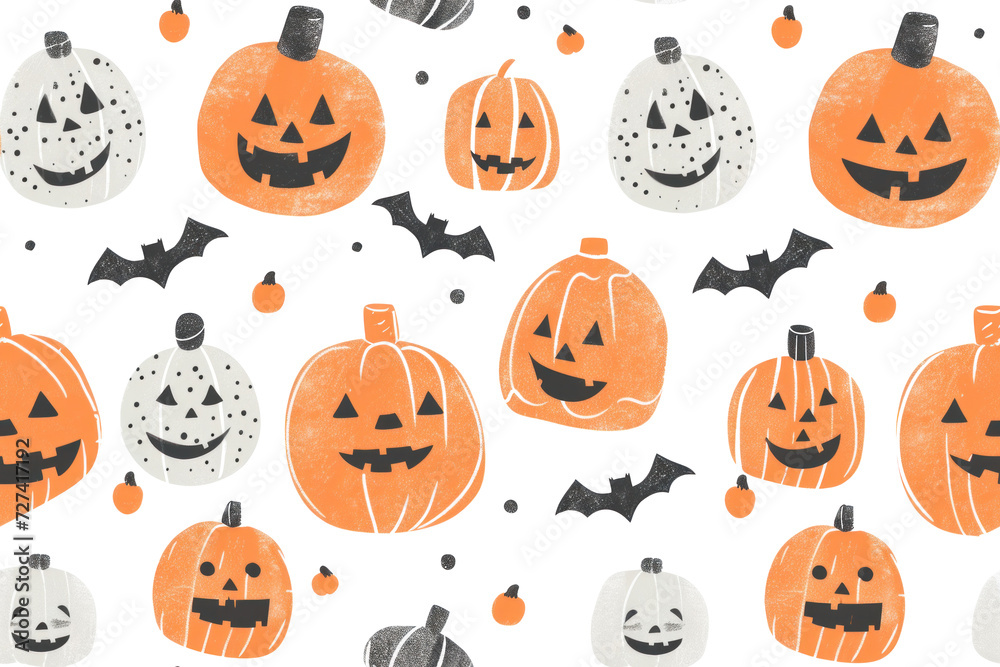 Pastel Halloween Seamless Pattern Design Pastel Halloween Seamless Pattern Design