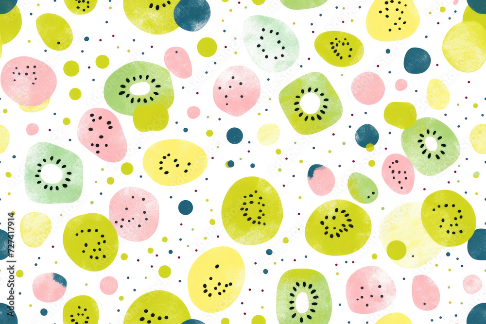 Pastel Fruit Pattern on Transparent Background Pastel Fruit Pattern on Transparent Background