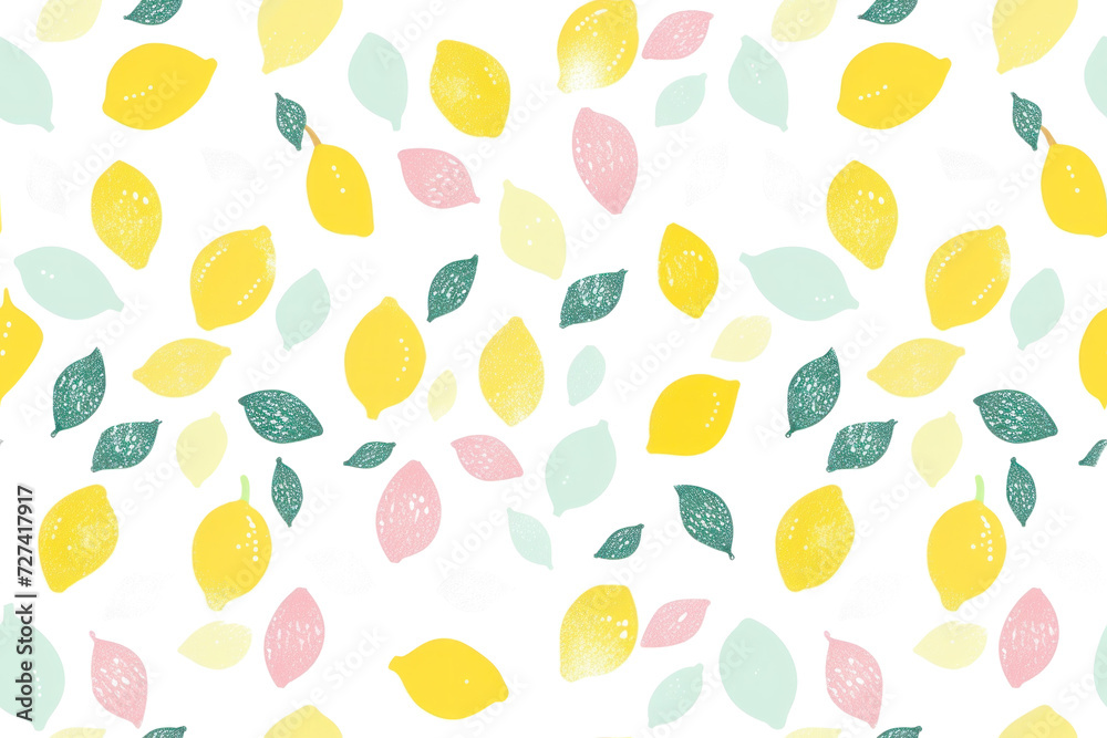 Pastel Fruit Pattern on Transparent Background Pastel Fruit Pattern on Transparent Background