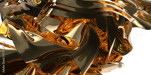 Golden Weave: Abstract 3D G...