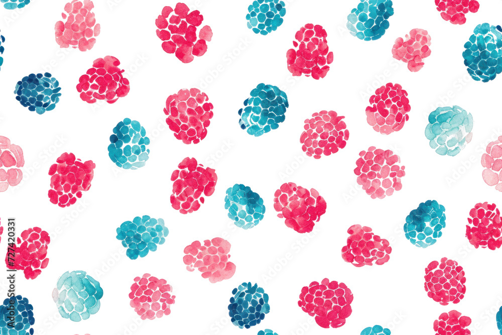 Pastel Fruits Pattern on Transparent Background