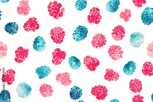 Pastel Fruits Pattern on Transparent Background