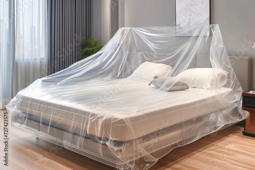 Transparent Elegance: Modern Bedroom Bliss © AIproduction