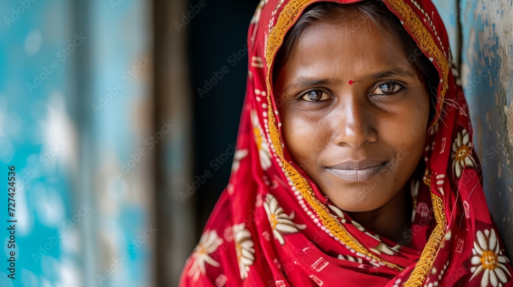 portrait of indian woman in traditional clothes
