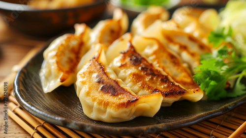 pan-fried gyoza dumplings asian cuisine