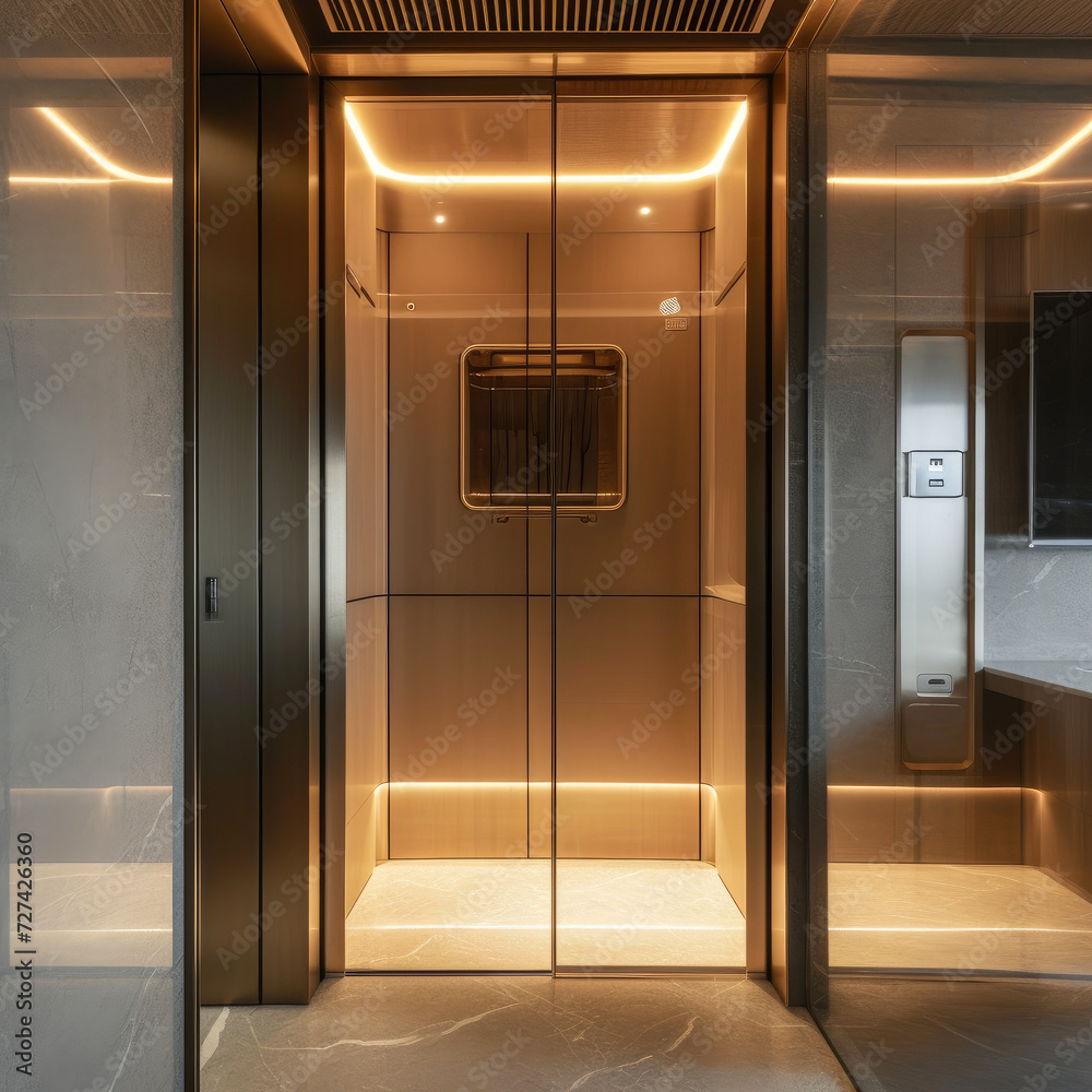Elevator Glow: Daytime Interior Showcase