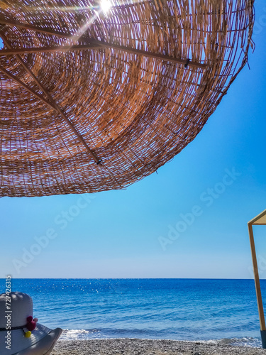 Summer Day on Sea Travel Time Vocation. Beautiful water landscape.Greece Rhodes.