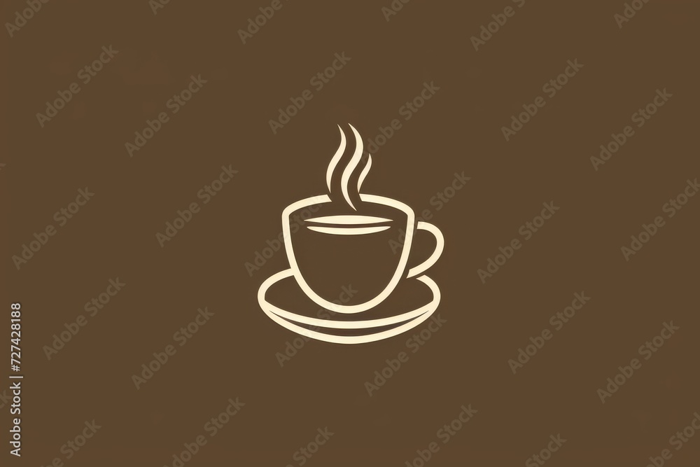 Obraz premium A hand-drawn sketch of a coffee cup exuding artistic flair and unique design, showcasing the perfect blend of illustration and creativity
