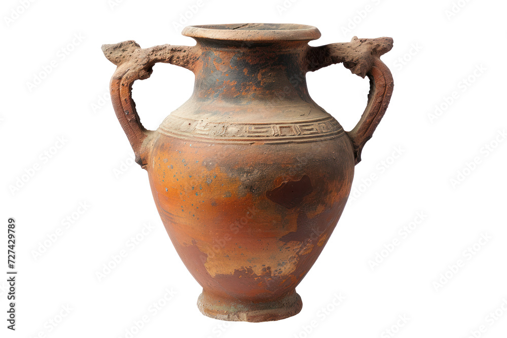 Ancient amorphous vase, cut out - stock png.