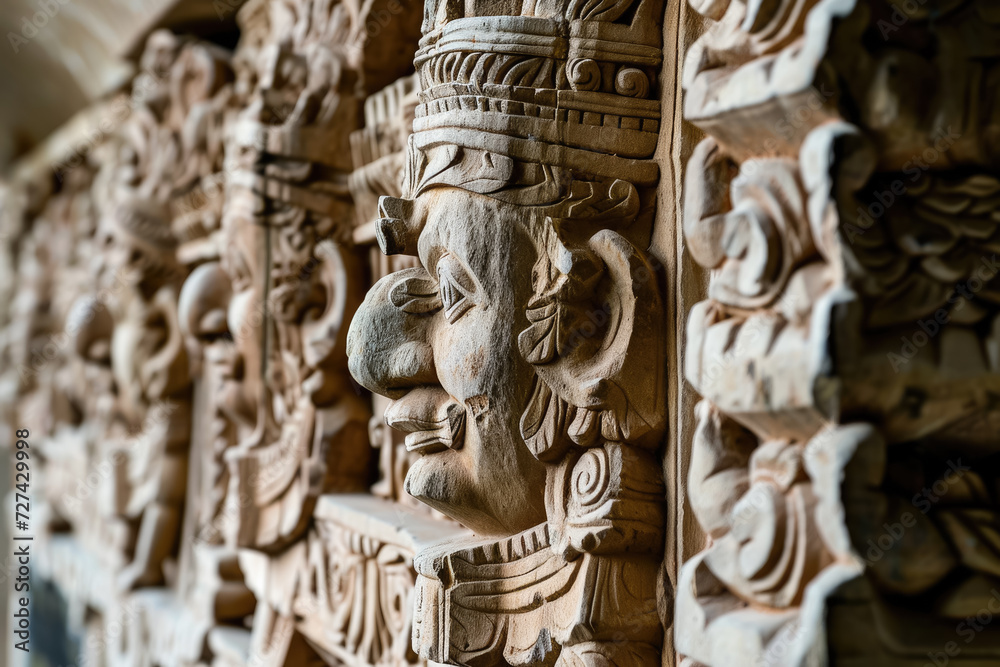 Imagine a relief sculpture inspired by ancient temples Imagine a relief sculpture inspired by ancient temples