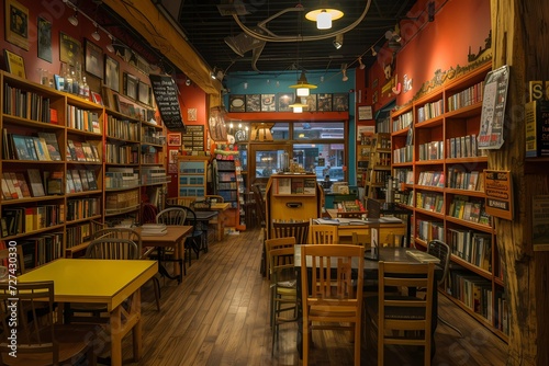 bookshelves, library-cafe