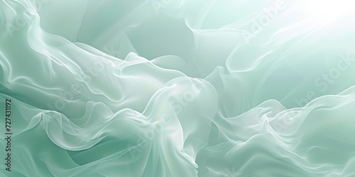 A pastel pale light green background, abstract soft shades of light blue and white