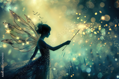 fairy with a wing and a wand © Formoney