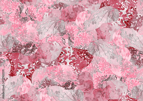 Abstract Seamless Pattern pink red white