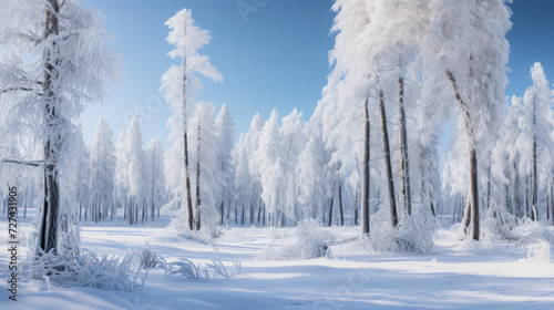 Snow-Covered Forest Filled With Trees © Pavlo