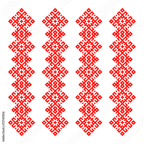 ancient slavic embroidery pattern. square seamless rhombuses. flat vector illustration.