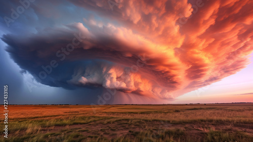 Majestic Cloud Floating in the Sky