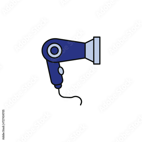 hair dryer vector type icon