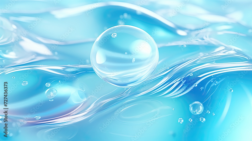 water bubbles on soft blue background water bubbles on soft blue background