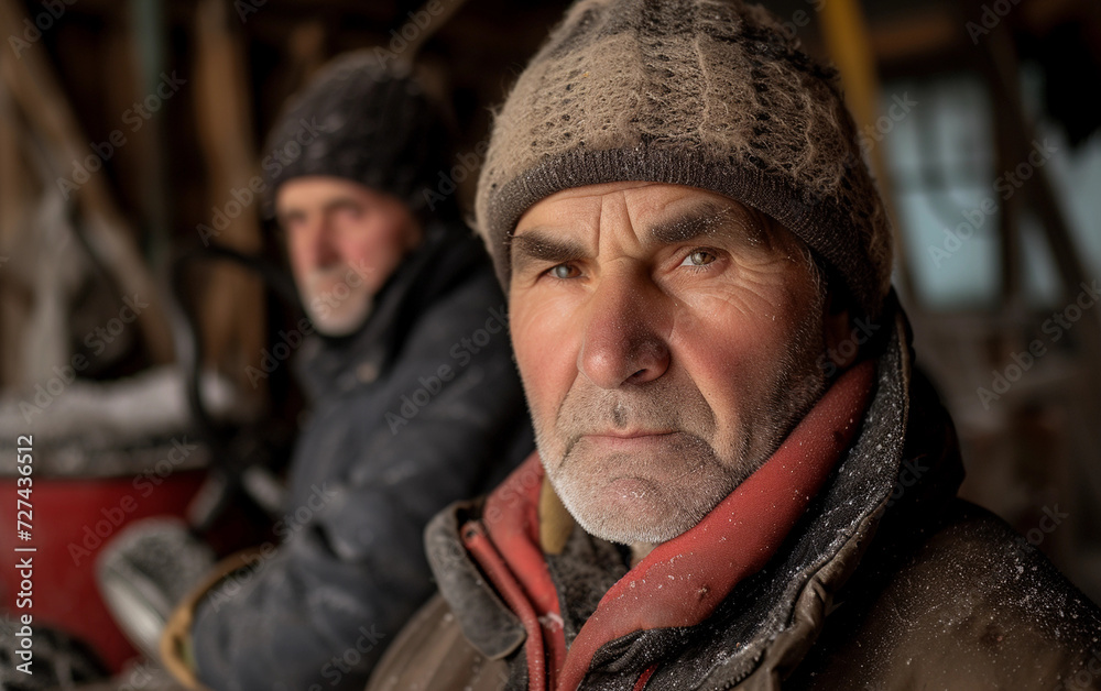 Multiracial Older and Younger Man Sitting on a Motorcycle