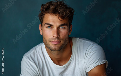 Multiracial Man Wearing a White Shirt Poses for a Picture