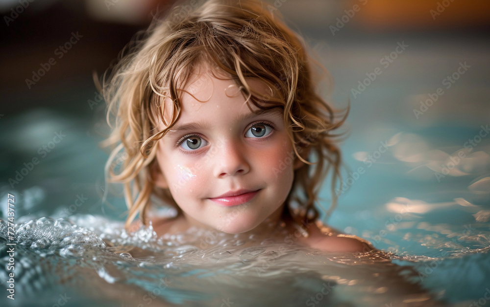 Little Girl Enjoying the Water