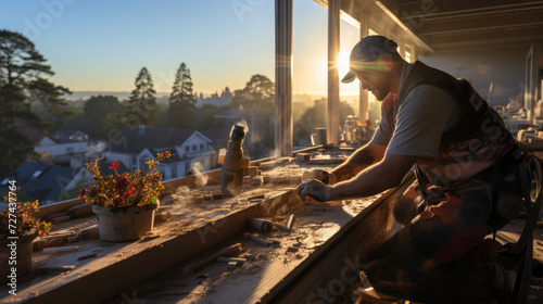 Mastering the craft: A glimpse into the world of skilled workers and their tools in the booming construction industry, generative AI photo