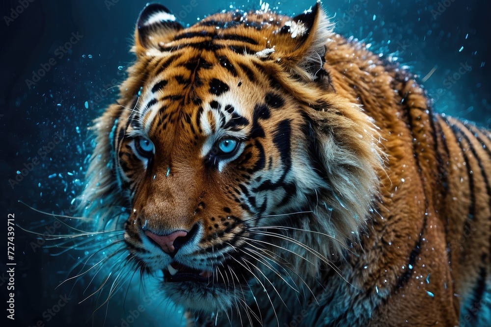 tiger with background full color