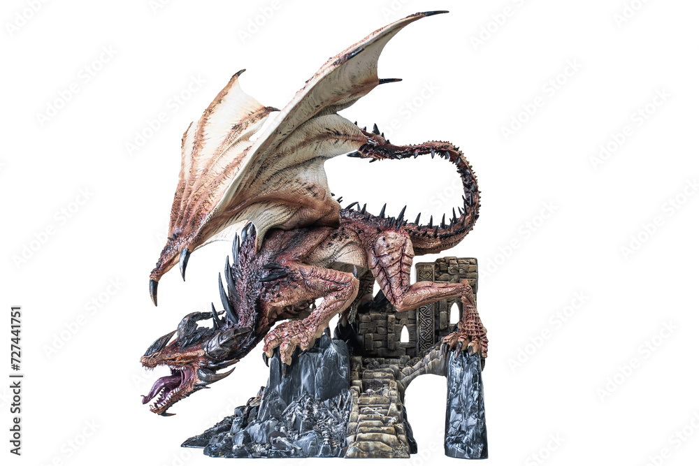 Fototapeta premium Fantasy dragon on isolated background