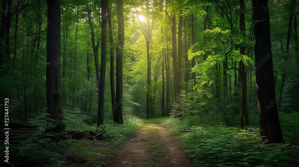 Obraz premium path in the forest, generated with AI