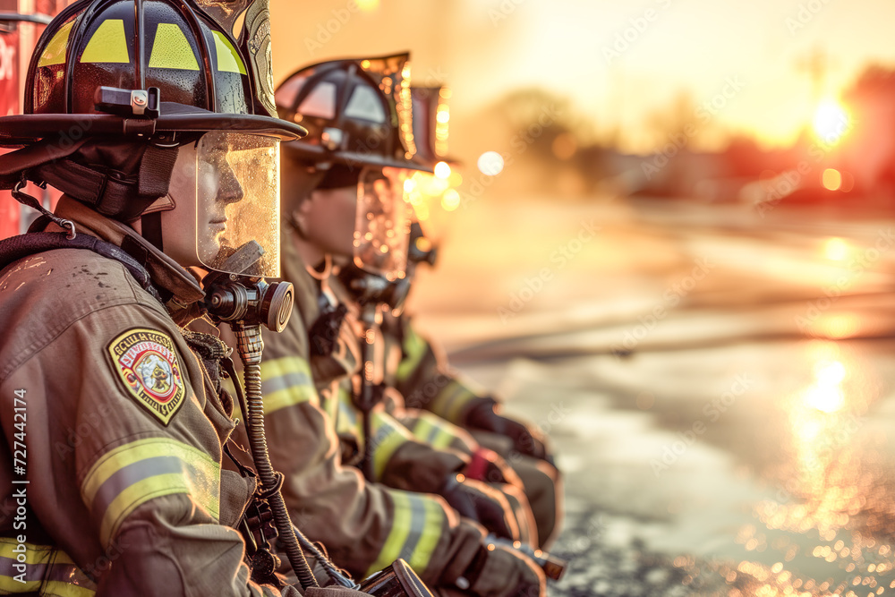 Brave firefighter during training session, emphasizing the importance of preparedness and prevention Brave firefighter during training session, emphasizing the importance of preparedness and prevention