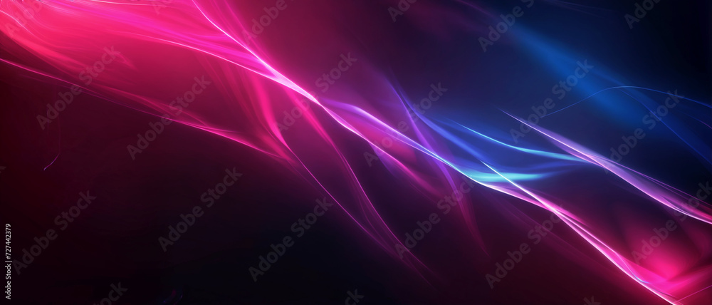 Dynamic Neon Pink and Blue Glowing Lines on a Dark Abstract Background Dynamic Neon Pink and Blue Glowing Lines on a Dark Abstract Background