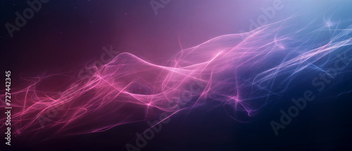 Ethereal Pink and Purple Smoke Wave Pattern on a Dark Abstract Background