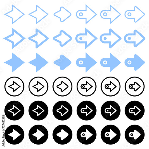 A fat and voluminous arrow icon.
