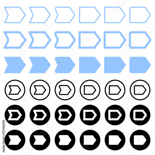 A fat and voluminous arrow icon.
